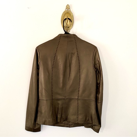 Bronze leather jacket - Picture 2 of 4